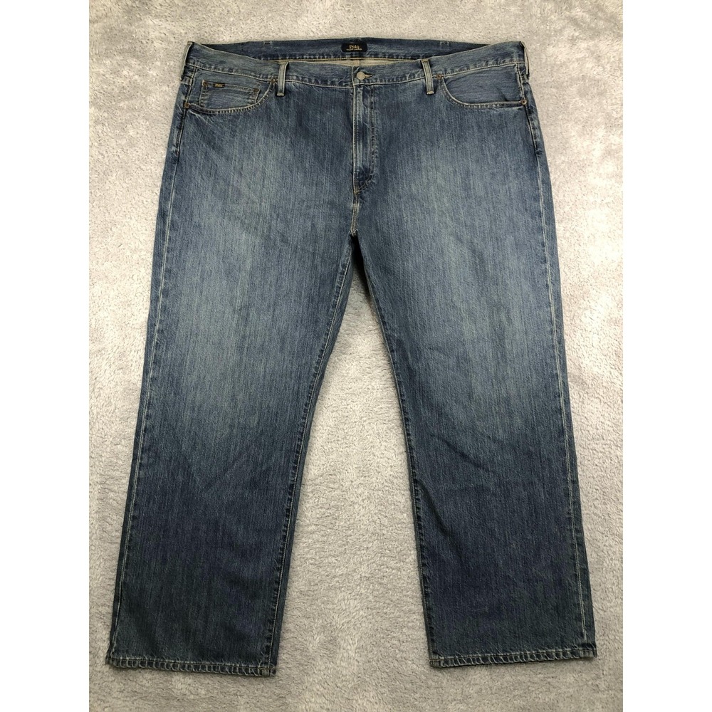 Ralph Lauren Polo Jeans Men 51x30 (Tag 50x30) Blue Hampton Relaxed Straight